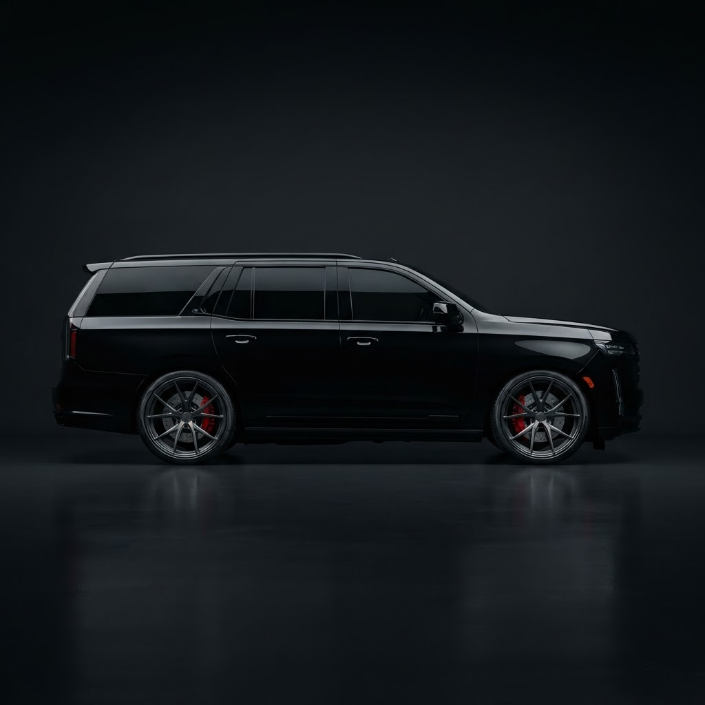 Performance SUV on adjustable air-ride suspension